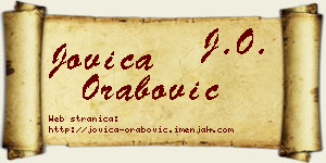Jovica Orabović vizit kartica